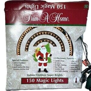 Trim A Home 150 Magic Lights Clear Indoor Outdoor Multi-Function Christmas Light